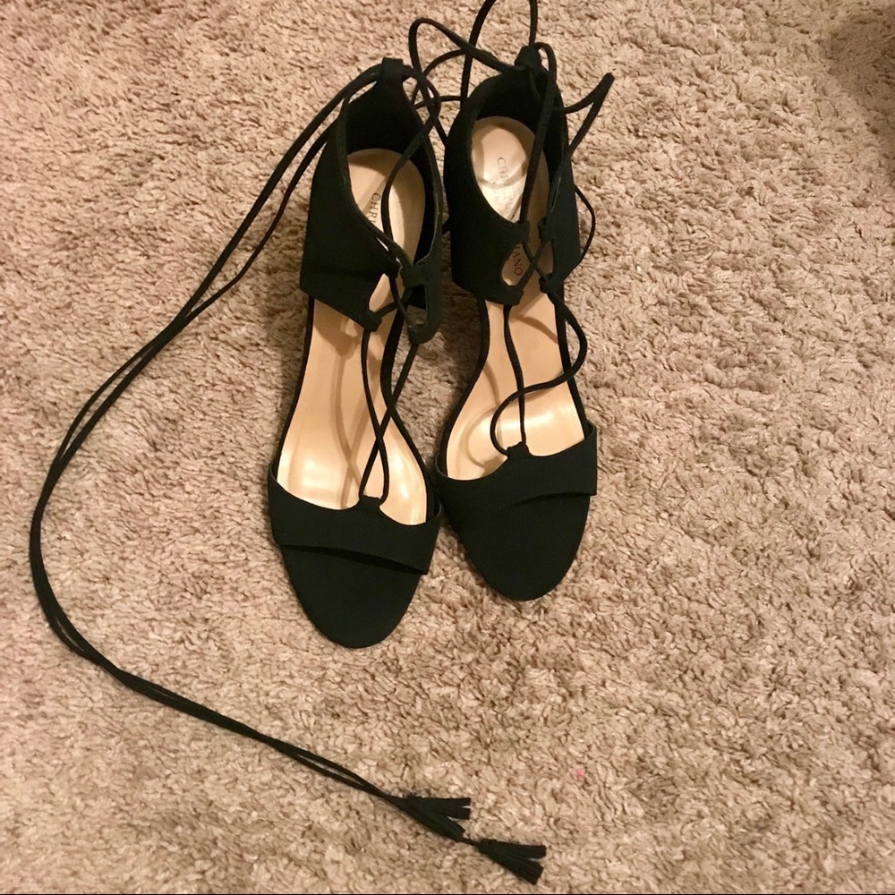 Lace up/wrap around heels
